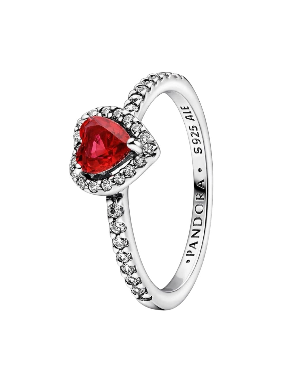 Pandora Elevated Red Heart Ring