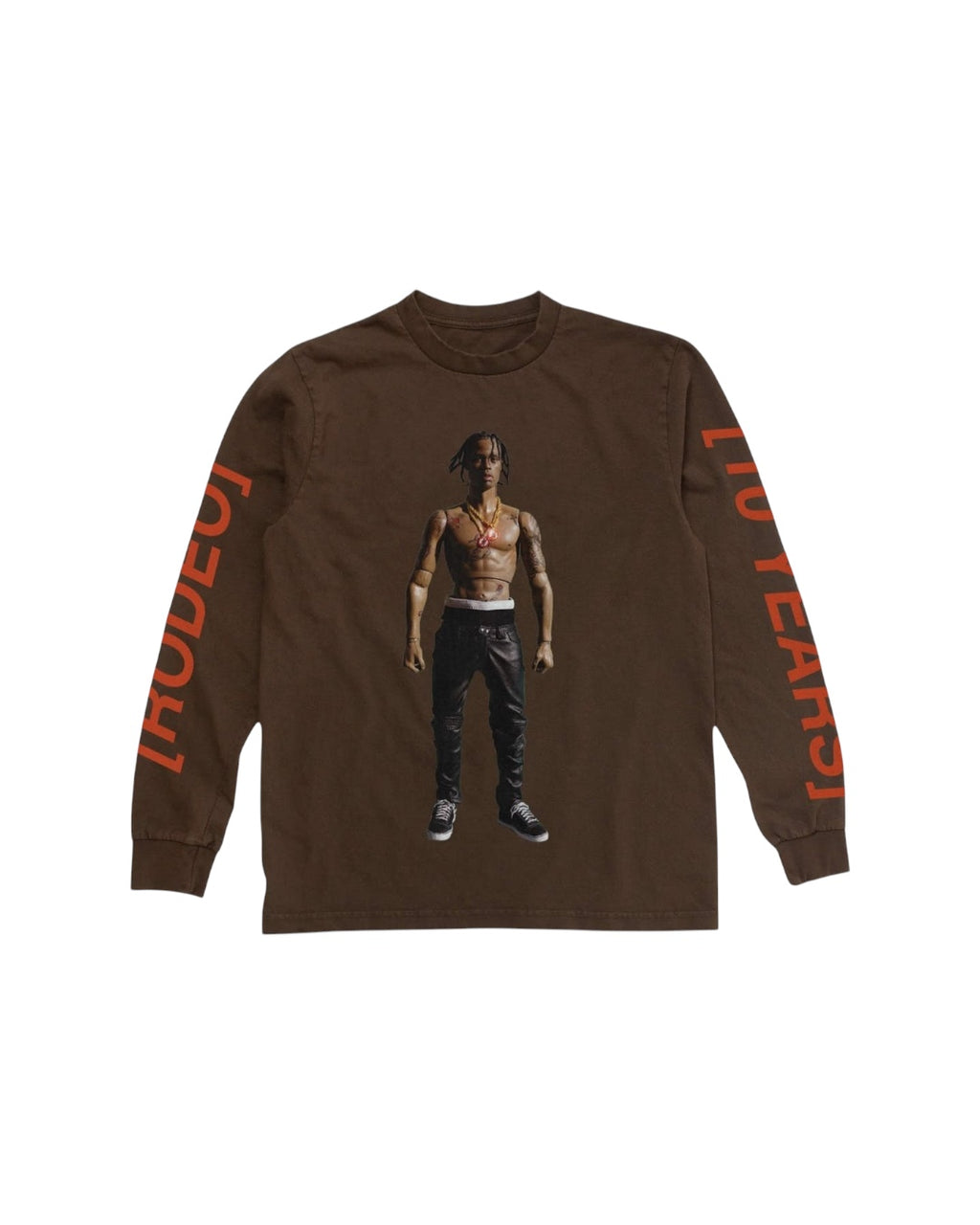 Hoodie/cafe Travis Scott Rodeo 10 Years Action Figure Longsleeve