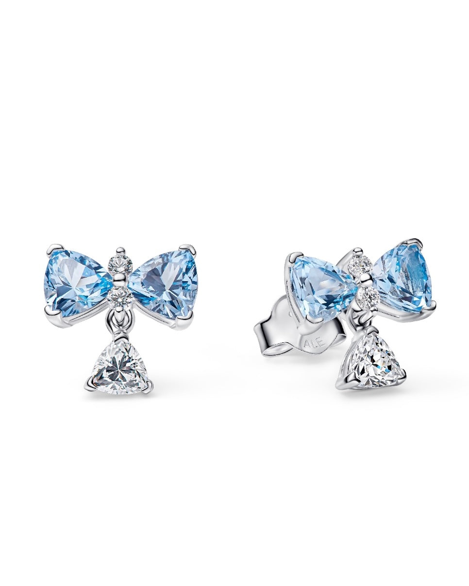 Aretes Pandora Lazo Azul Bridgerton