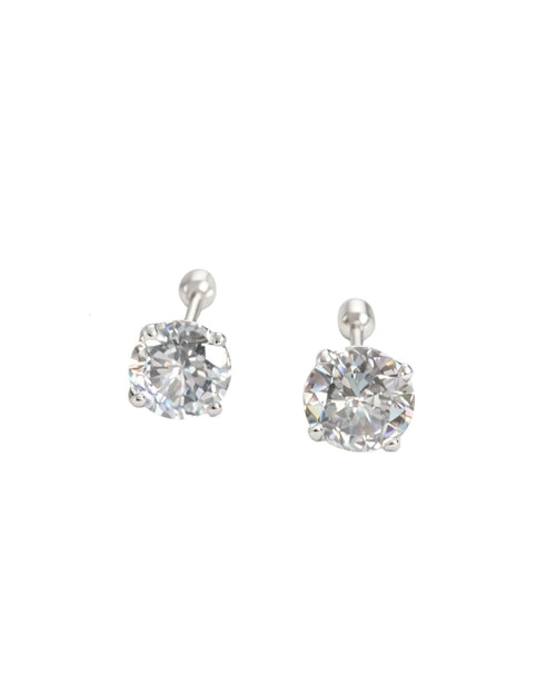 Silver Stud Earrings 4mm