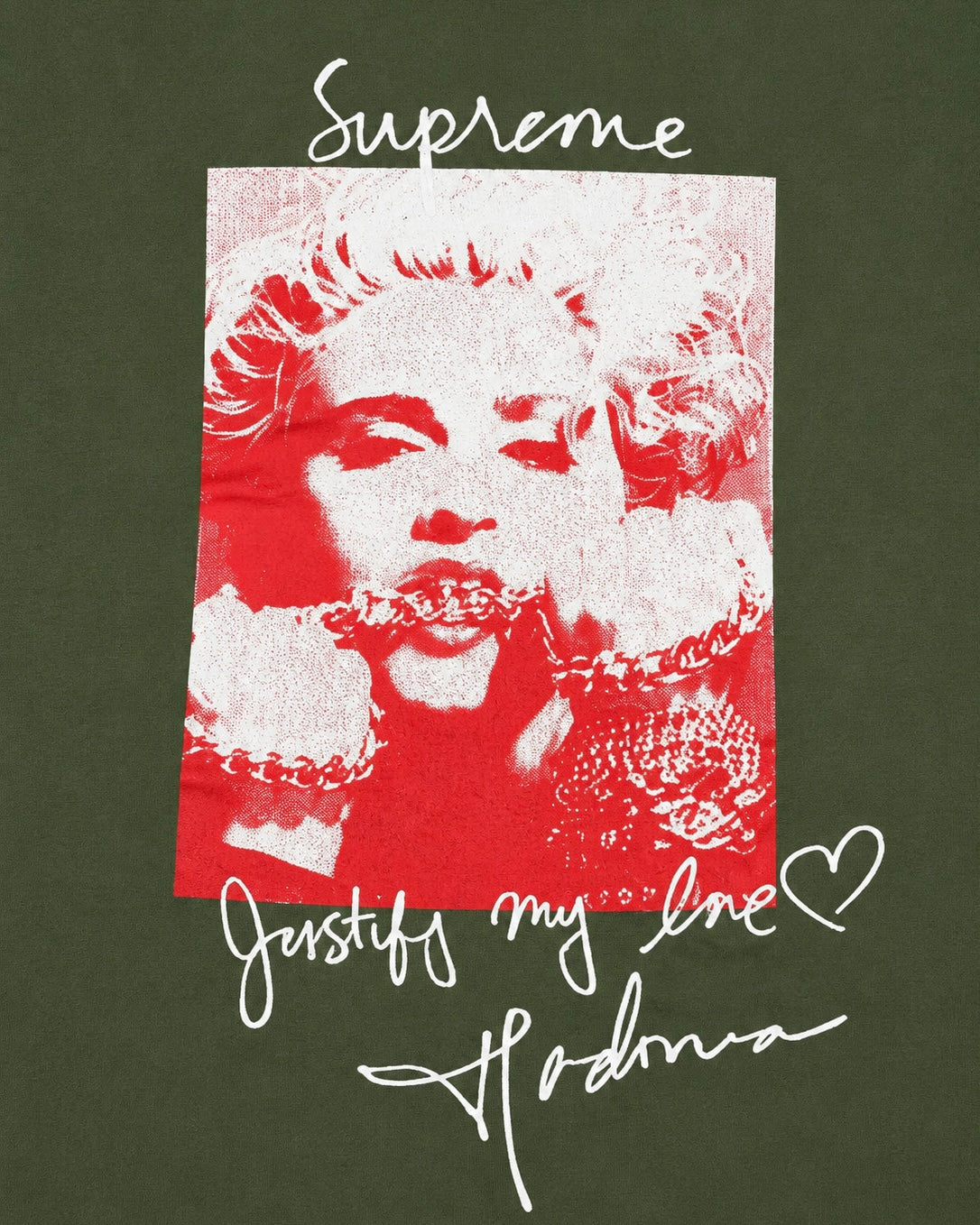 Camisa/verde Supreme Madonna Tee