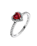 Pandora Elevated Red Heart Ring