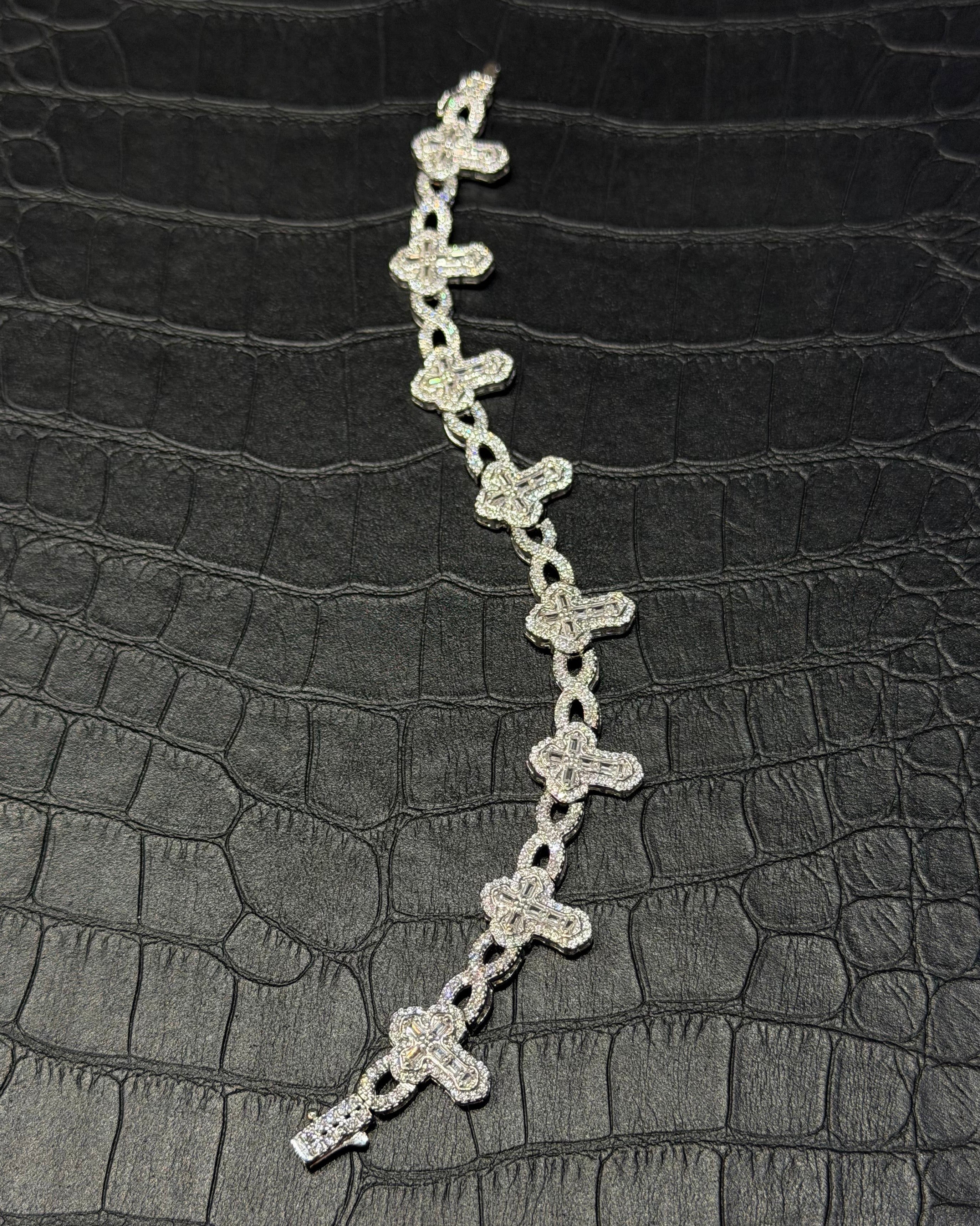 Esclava INFINITY MIX CRUZ Plata .925 Manufactura Italiana