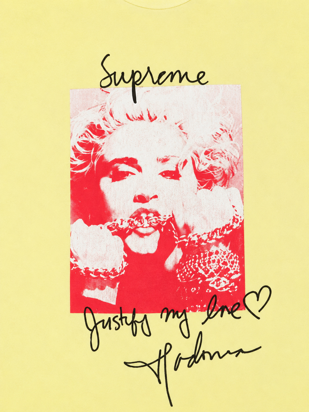 Camiseta/amarillo pálido Supreme Madonna