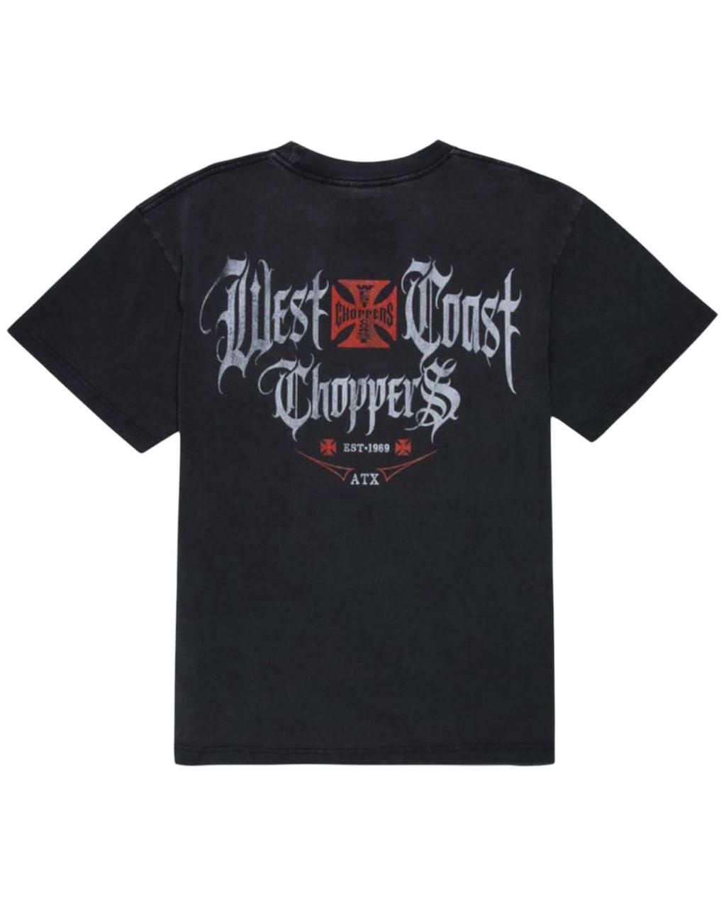 Camisa/negro MEST COAST CHOPPERS Script Mens Tee