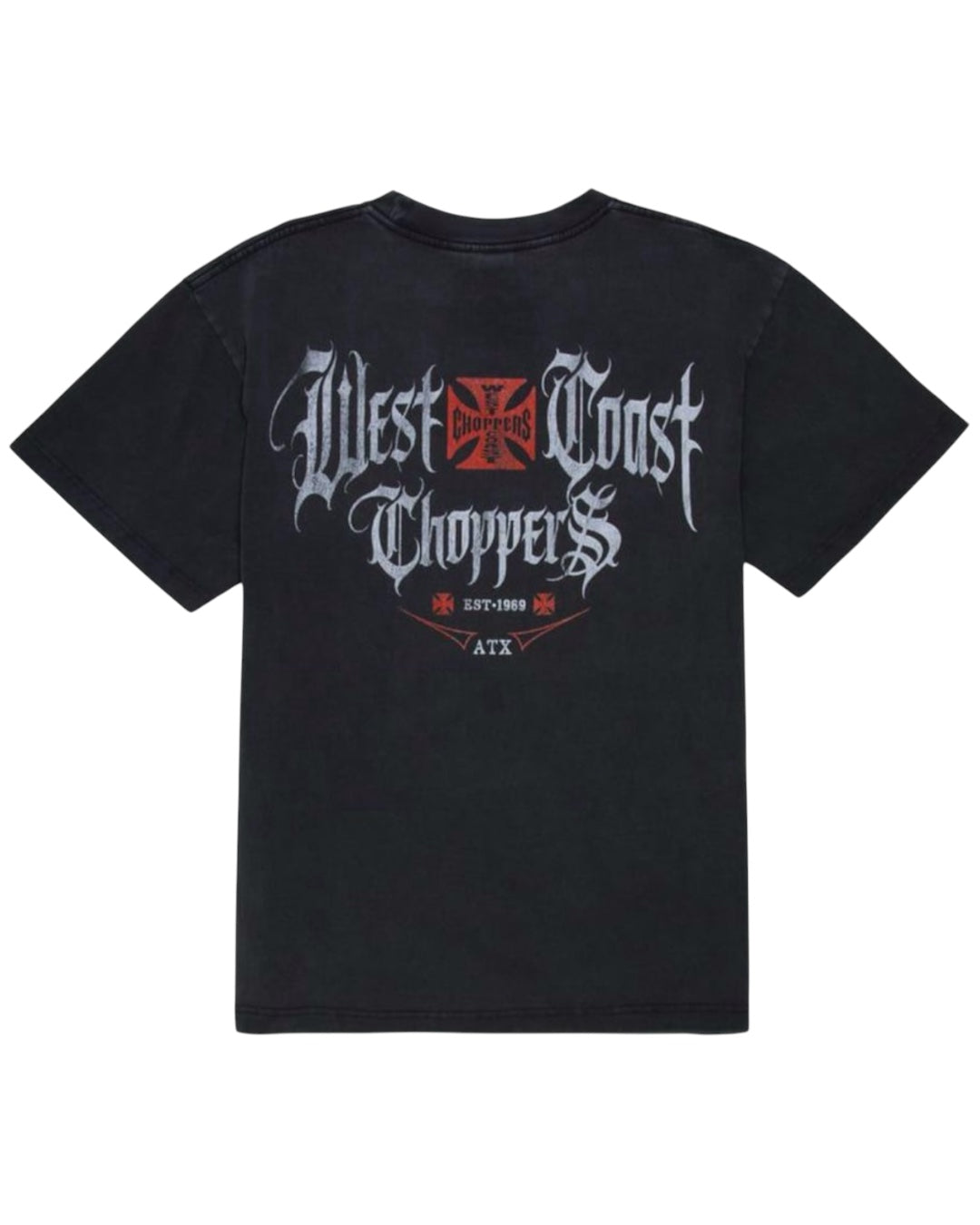 Camisa/negro MEST COAST CHOPPERS Script Mens Tee