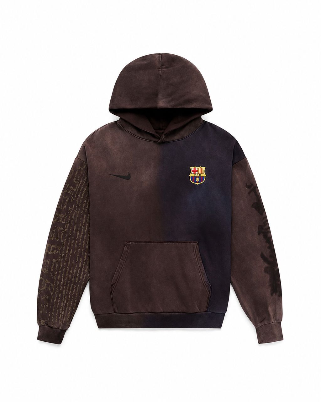 Hoodie Travis Scott x Nike x FC Barcelona Split-Dye Crest