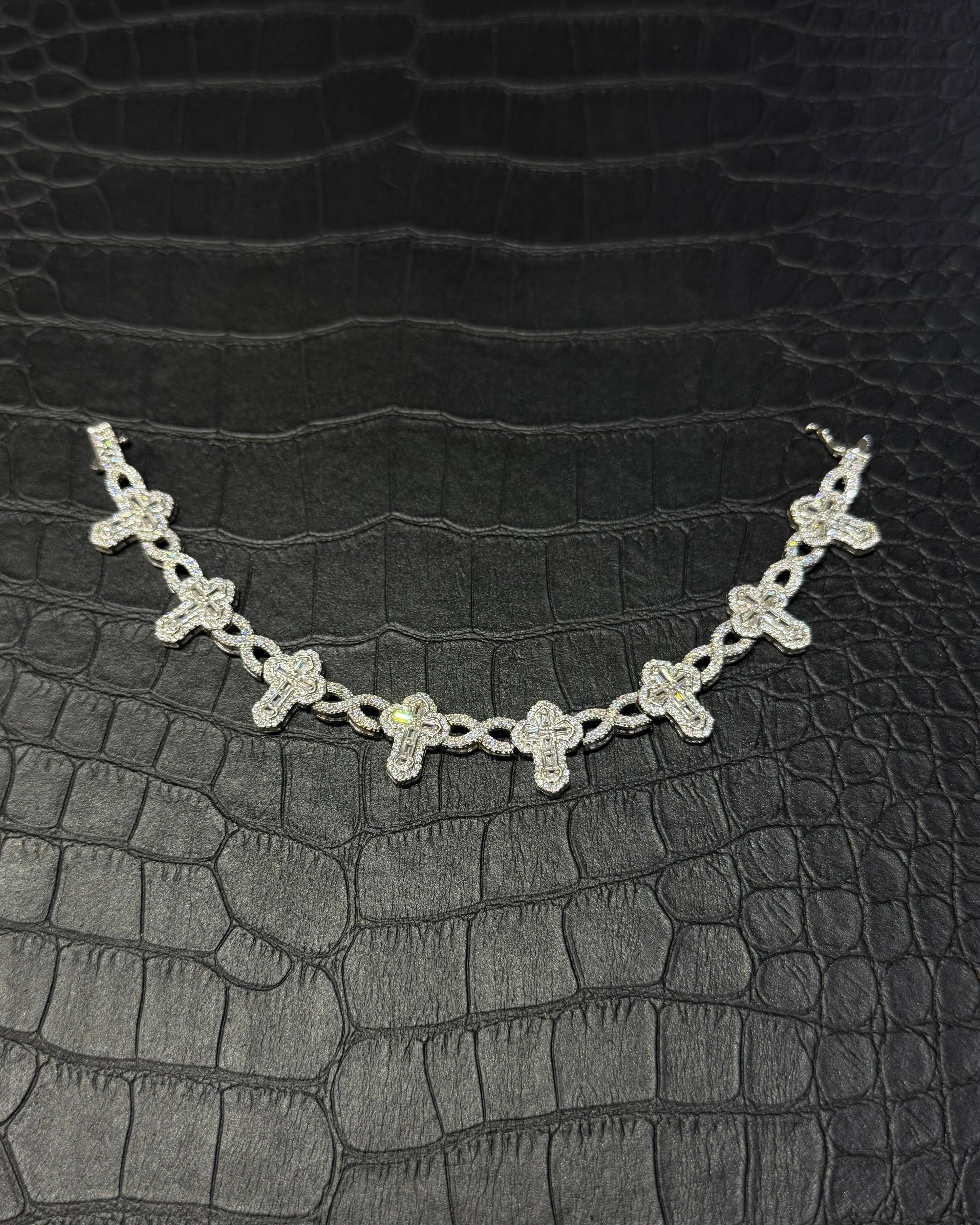 Esclava INFINITY MIX CRUZ Plata .925 Manufactura Italiana