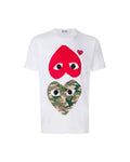 Camisa/blanca Comme des Garçons Play Camouflage Mirror Heart
