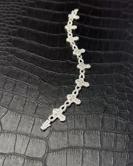 Esclava INFINITY MIX CRUZ Plata .925 Manufactura Italiana