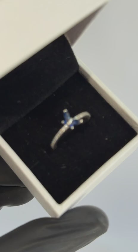 Anillo Pandora Mariposa Azul